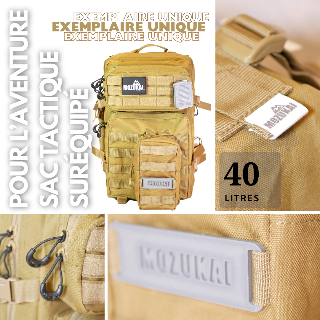 Sac tactique 40l Mozukai suréquipé